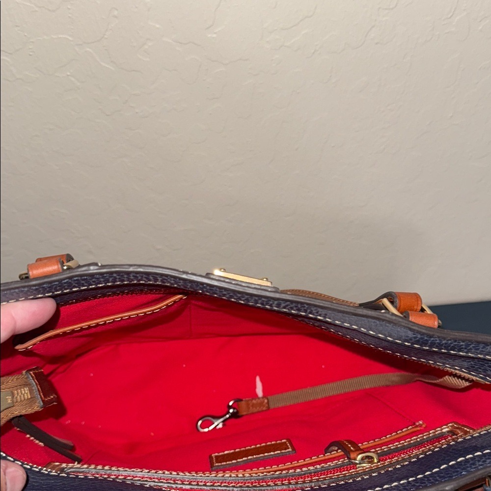 Dooney & Bourke Small Lexington Tote Midnight Blue Pebbled Leather R342 MD NEW - Picture 4 of 11